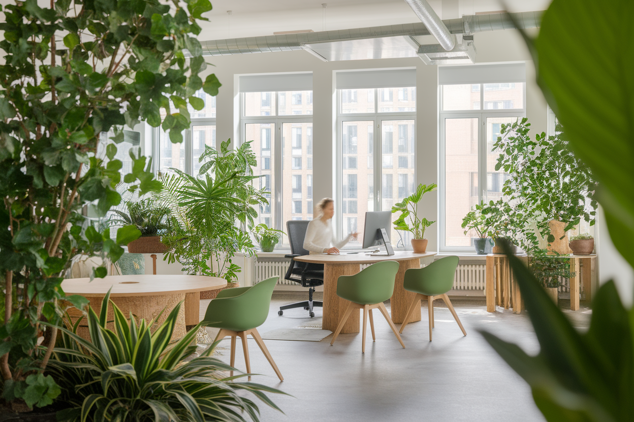 Aménagement écologique d'un bureau d'avocat pour améliorer le bien-être